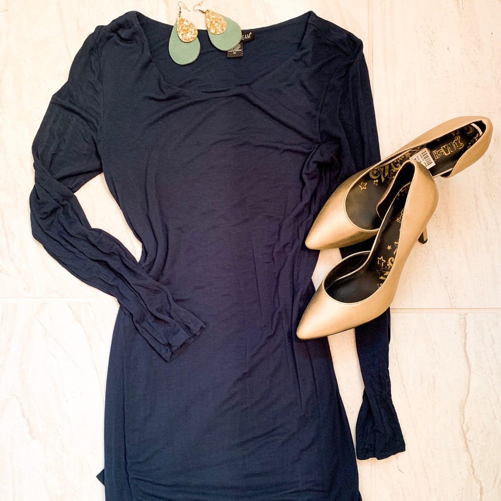 Army green 3/4 tight dress